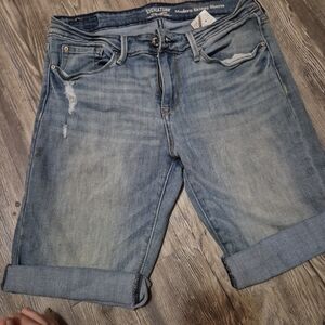 Signature Light Blue Denim Shorts